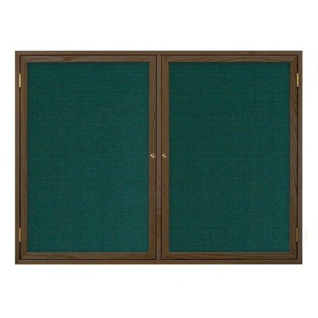 United Visual Products Open Faced Traditional Corkboard, 60x36" UV643A-BRONZE-KEYLIME